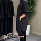 Vestido feminino da moda com decote em bico