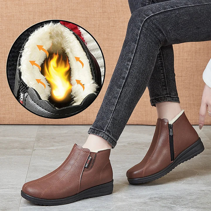 🔥[35-41]🥾 Botas de pele elegantes e quentes para o inverno, com sola macia