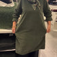 Vestido de mulher solto de mangas compridas em tamanho grande