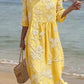 Vestido Midi Fluido com Bordado Floral – Coleção Vintage Elegante