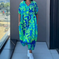 👗Vestido casual para mulher elegante estampado com decote em V
