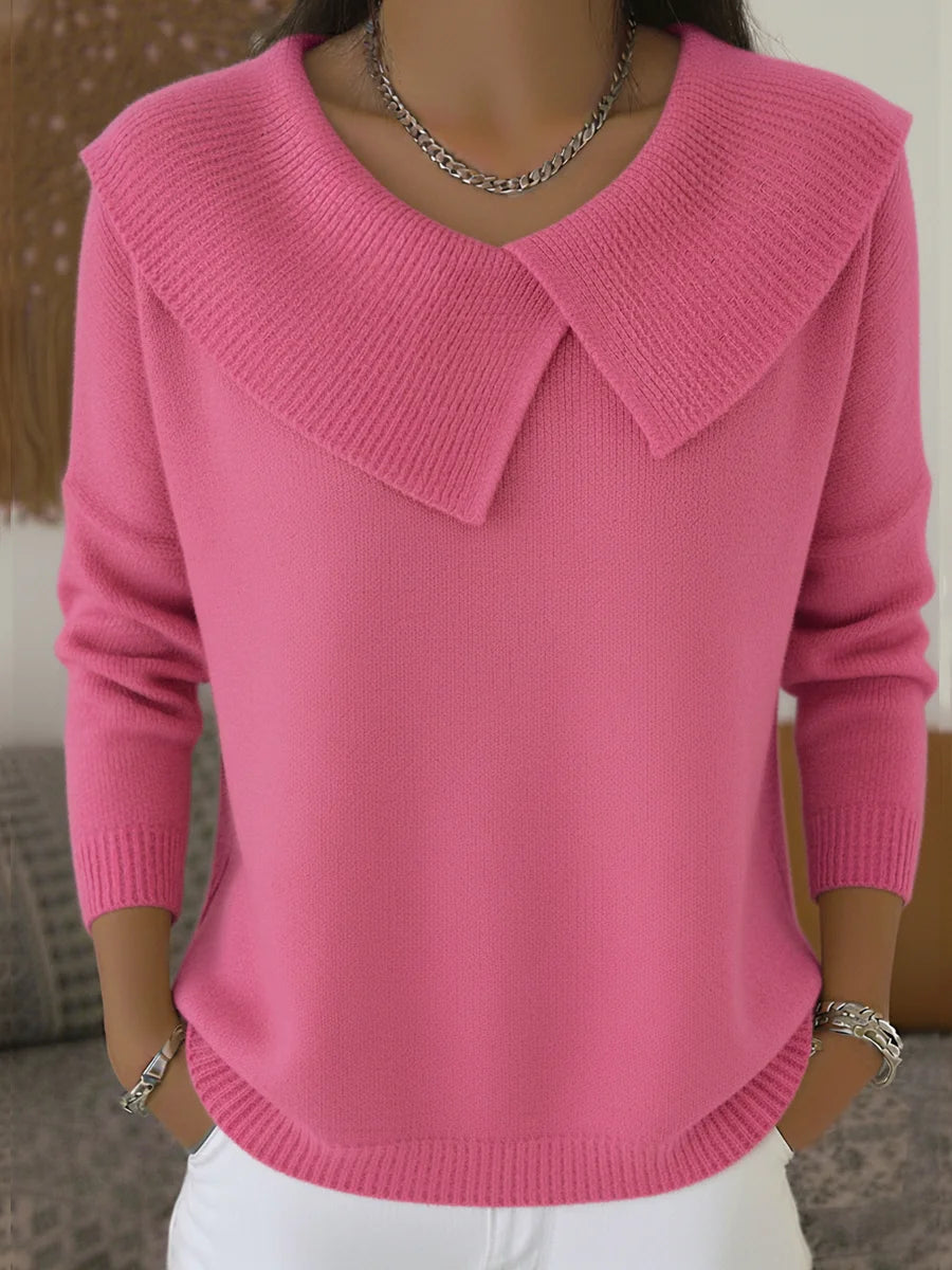 Camisola de mulher com lapelas e estampado natalino