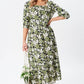 Vestido verde com flores
