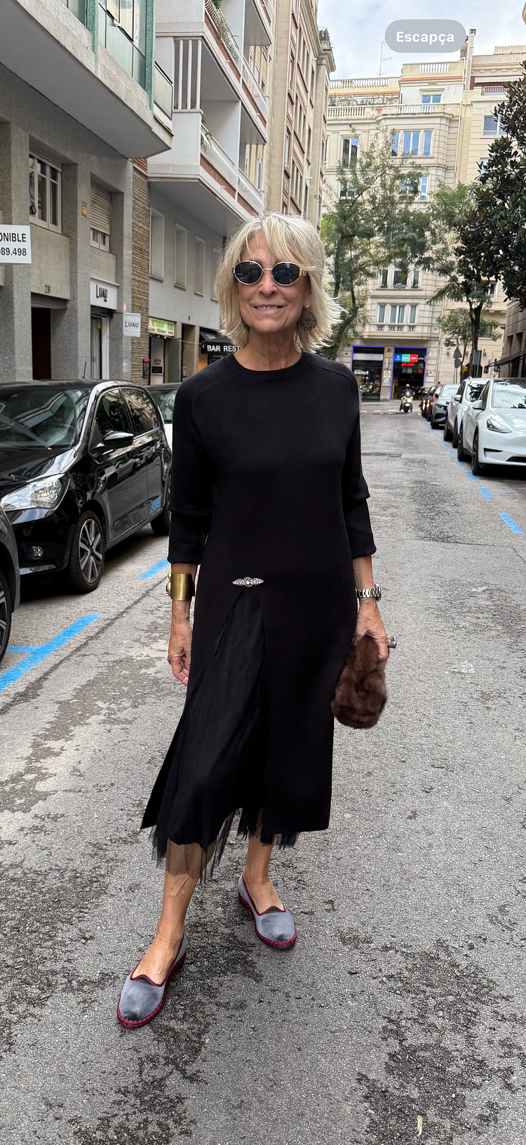 vestido de tule de malha
