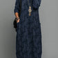Elegant long-sleeved winter dress for women