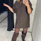 Vestido de renda para mulher com mangas curtas