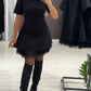 Vestido elegante com detalhes em tule