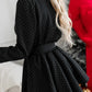 Vestido de menina com gola e cinto