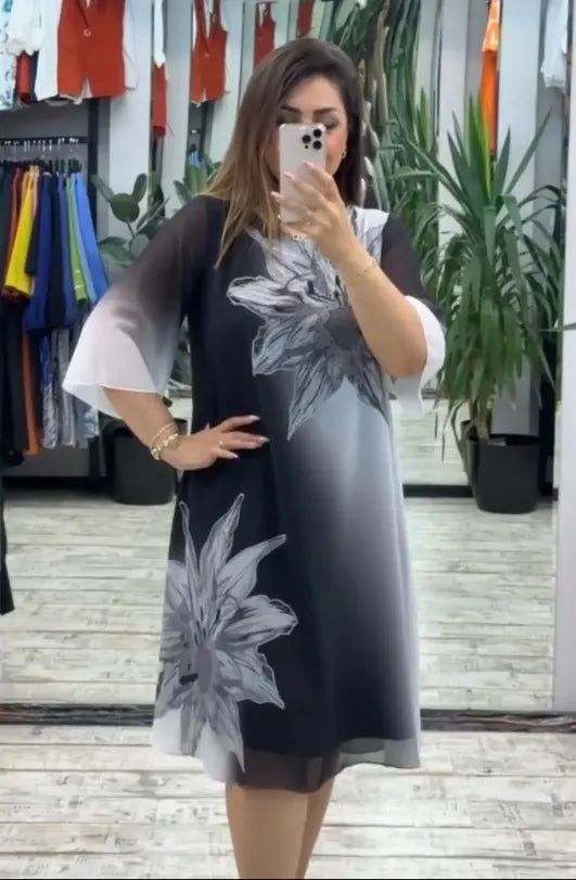 🔥 Novo vestido de menina estampado com strass 2025