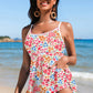 Fato de Banho Feminino Floral com Controlo de Abdômen