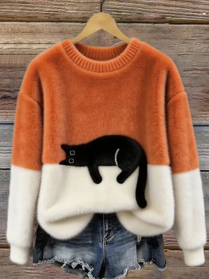 🔥 Sweatshirt de mulher com estampa de gato