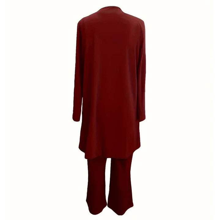 🧥Um elegante conjunto feminino de três peças com um corte descontraído🍂