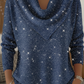 Camisola com decote em V, macia, brilhante e com lantejoulas de inspiração vintage