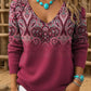 Camisola feminina retro estilo faroeste com ombros caídos