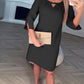 Vestido elegante de cor sólida