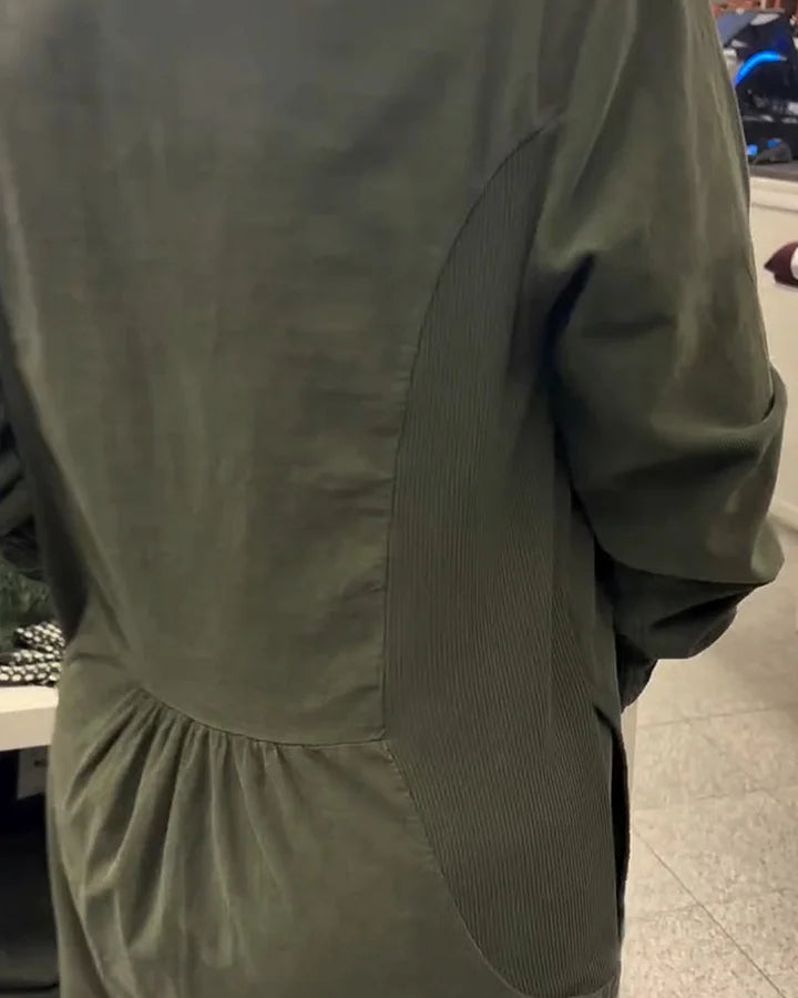 Vestido de mulher solto de mangas compridas em tamanho grande