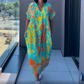 👗Vestido casual para mulher elegante estampado com decote em V