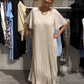 Vestido solto casual simples para senhoras da moda de verão