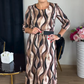 Vestido de gola redonda para mulher + blazer fashion