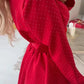 Vestido de menina com gola e cinto