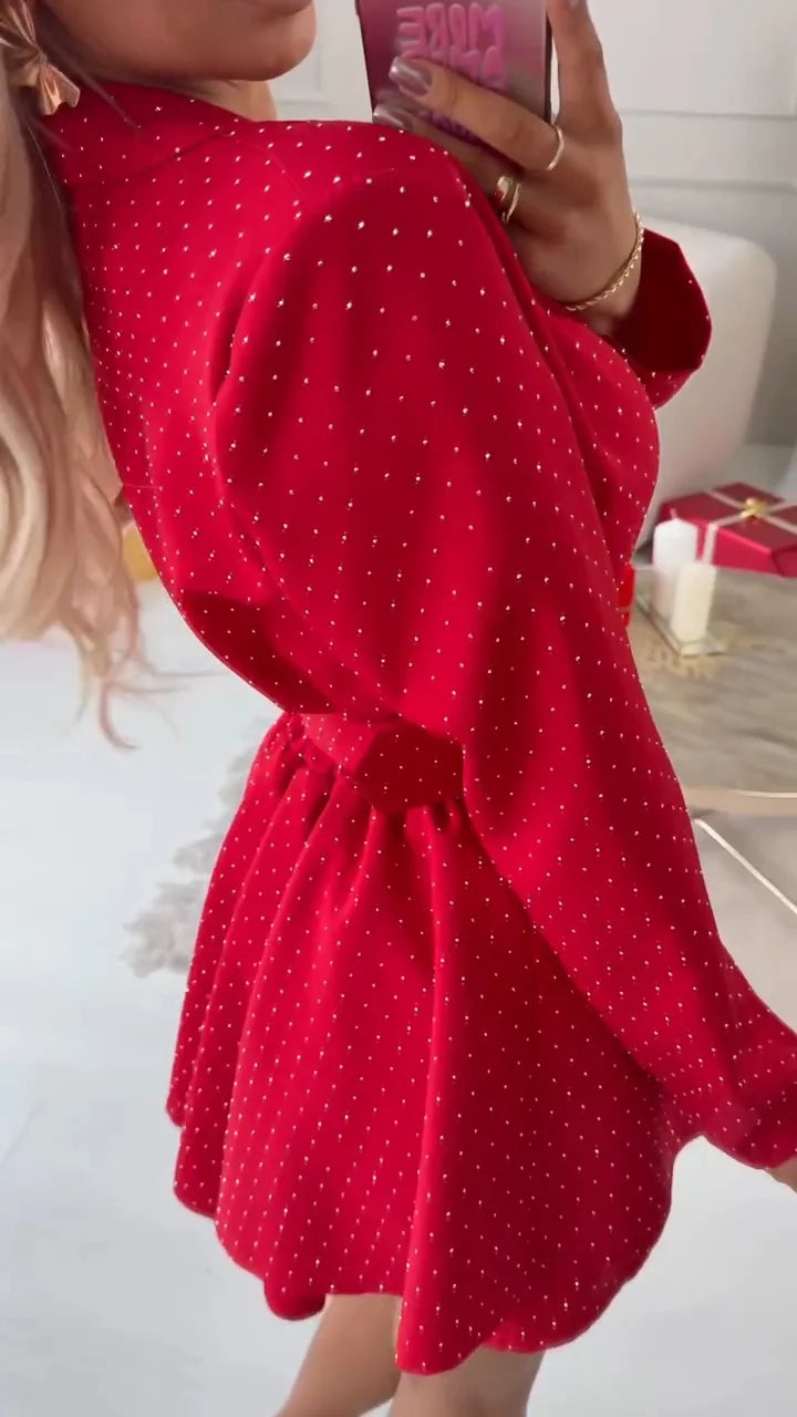 Vestido de menina com gola e cinto