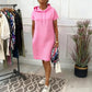 Vestido casual com capuz e alças