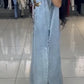 Vestido casual largo para mulher com decote em U e estampado Wash Water