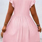 【Plus Size】Vestido Liso com Decote Vazado