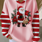 Sweatshirt feminina com estampa de Pai Natal