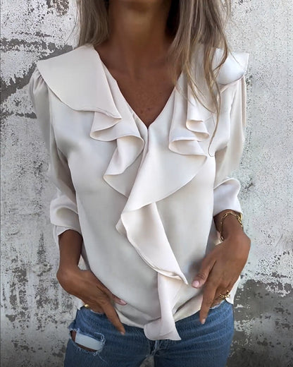 Blusa Elegante com Folhos