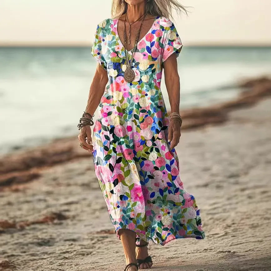 Vestido floral retro