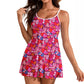 Fato de Banho Feminino Floral com Controlo de Abdômen