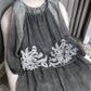Vestido casual de manga comprida para mulher com estampado floral