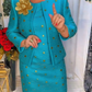 Vestido floral elegante de duas peças