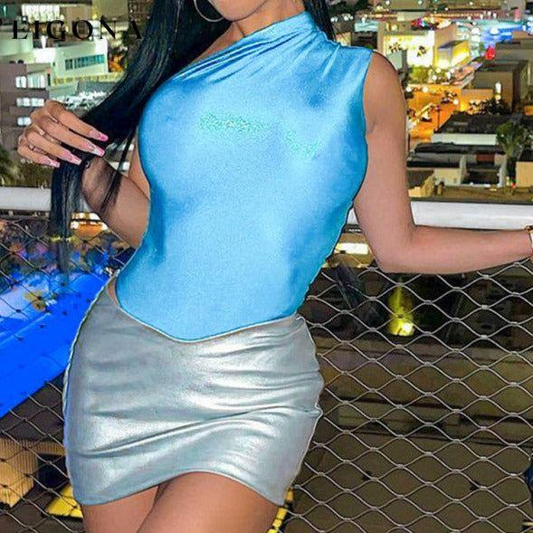 Macacão sexy slim fit sem mangas