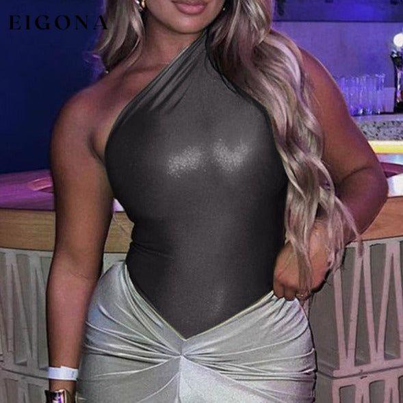 Macacão sexy slim fit sem mangas
