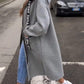 Casaco feminino casual com capuz longo