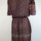 Vestido vintage de viscose com decote em V dos anos 70