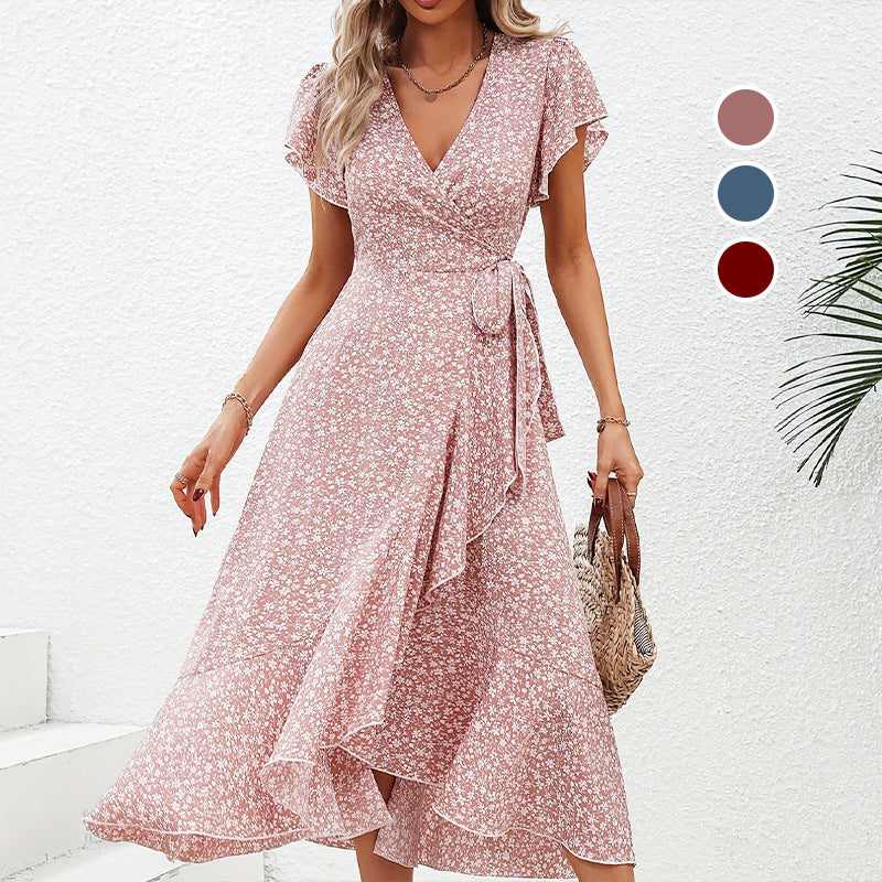 Vestido floral elegante para mulheres de verão