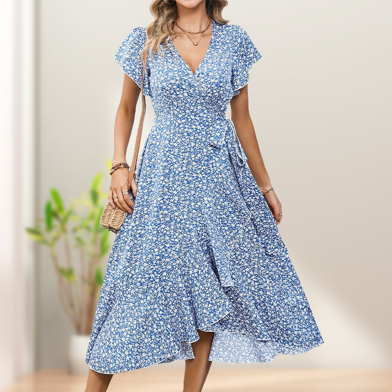 Vestido floral elegante para mulheres de verão