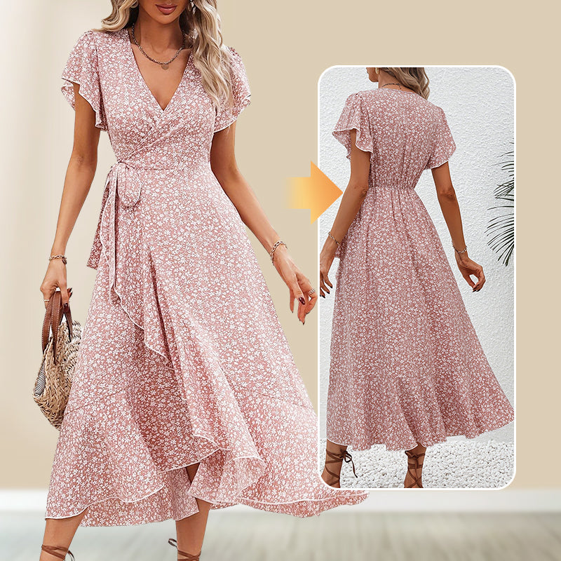 Vestido floral elegante para mulheres de verão