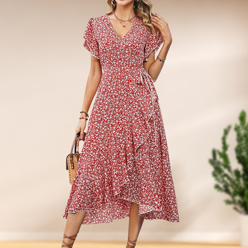 Vestido floral elegante para mulheres de verão