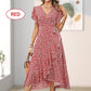 Vestido floral elegante para mulheres de verão