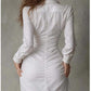 Vestido retro de renda com mangas compridas